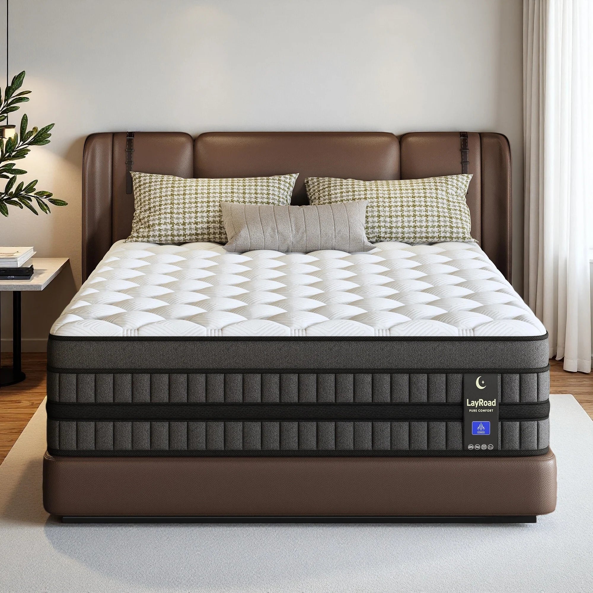 Hybrid gel memory foam mattress USA medium firm with pocketed springs comfortable bed mattress- LuxeHome Furniture