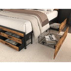 Orraves Queen Bed Frame with 8 Storage Drawers, LED Headboard & Charging Station LuxeHome Furniture