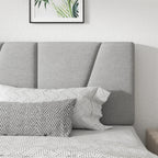 Modern Velvet Upholstered Platform Bed Frame with Vertical Channel Headboard LuxeHome Furniture