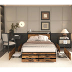 Orraves Queen Bed Frame with 8 Storage Drawers, LED Headboard & Charging Station LuxeHome Furniture