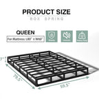 LuxeHome Furniture Queen Size 7-Inch Heavy Duty Metal Box Spring, fabric-covered, 3,000 lbs capacity, easy assembly.