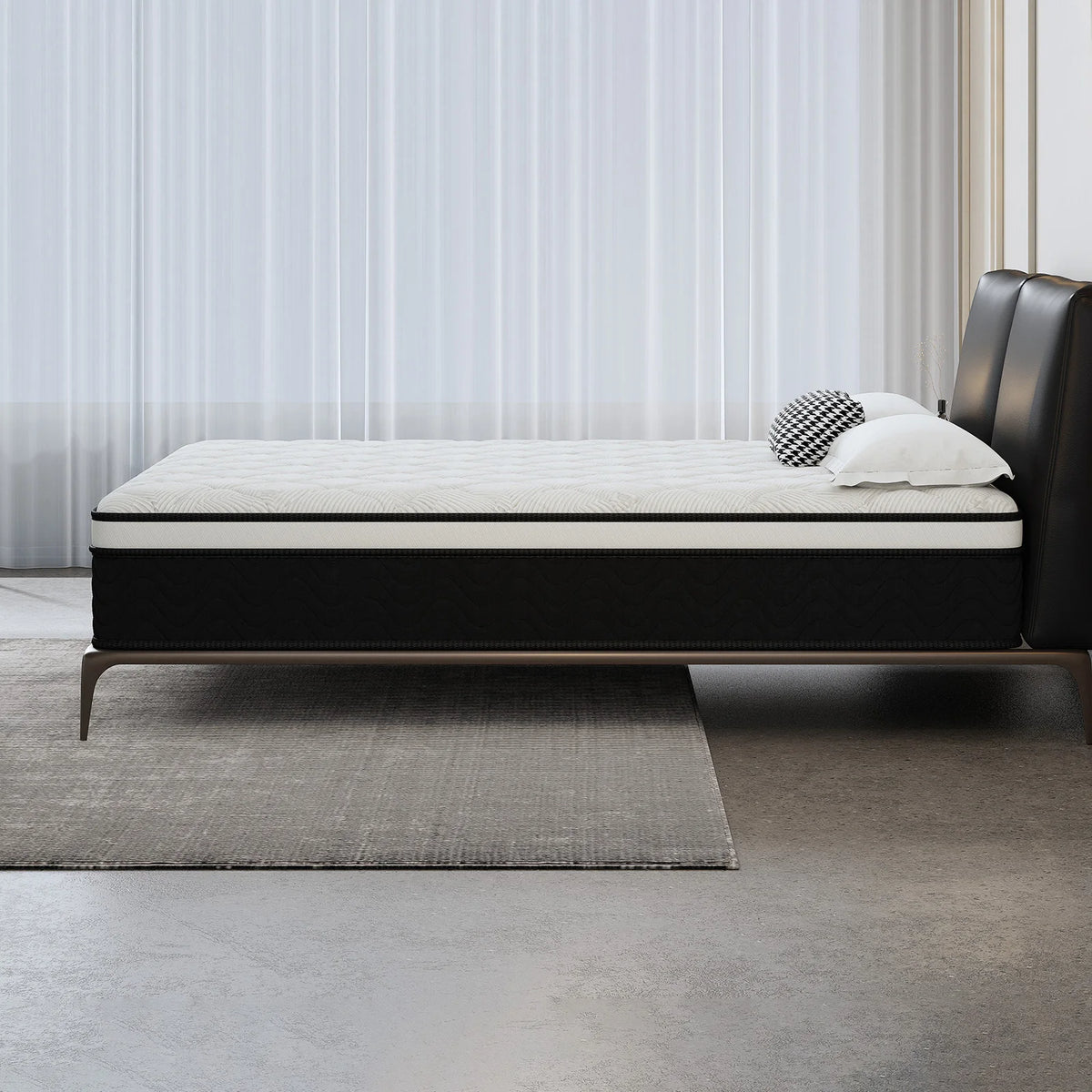 (Twin/Full/Queen/King) 12-Inch Gel Memory Foam Hybrid Mattress — Individual Pocket Coils, Pressure Relief & Motion Isolation, Medium-Firm, CertiPUR-US Certified