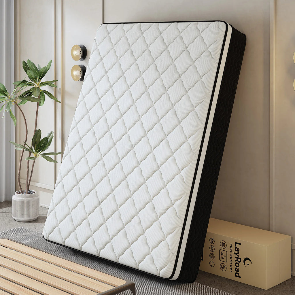 (Twin/Full/Queen/King) 12-Inch Gel Memory Foam Hybrid Mattress — Individual Pocket Coils, Pressure Relief & Motion Isolation, Medium-Firm, CertiPUR-US Certified