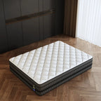 Hybrid mattress 12-inch medium firm gel memory foam with pocketed springs USA, comfortable mattress in box for queen king full sizes- LuxeHome Furniture